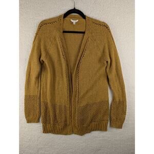 Maurices mustard colored cardigan sweater long sleeve women’s size S